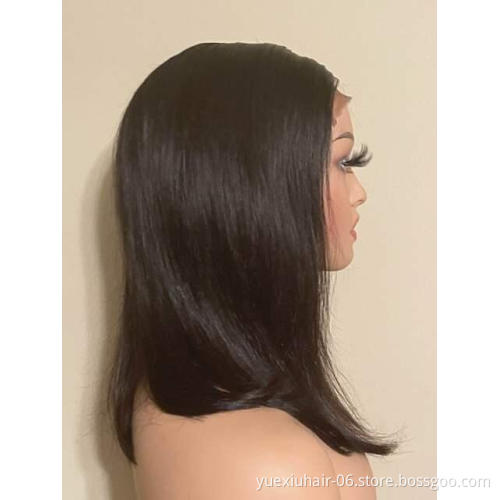 13x4 Lace Frontal Straight Bob Wig Wholesale Price Natural Hairline Brazilian Virgin Human Hair Short Cut Straight Bob Style